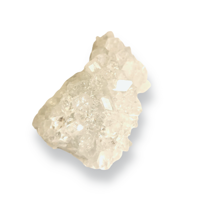 high quality Apophyllite cluster with points all around the except bottom size 60x45mm side view