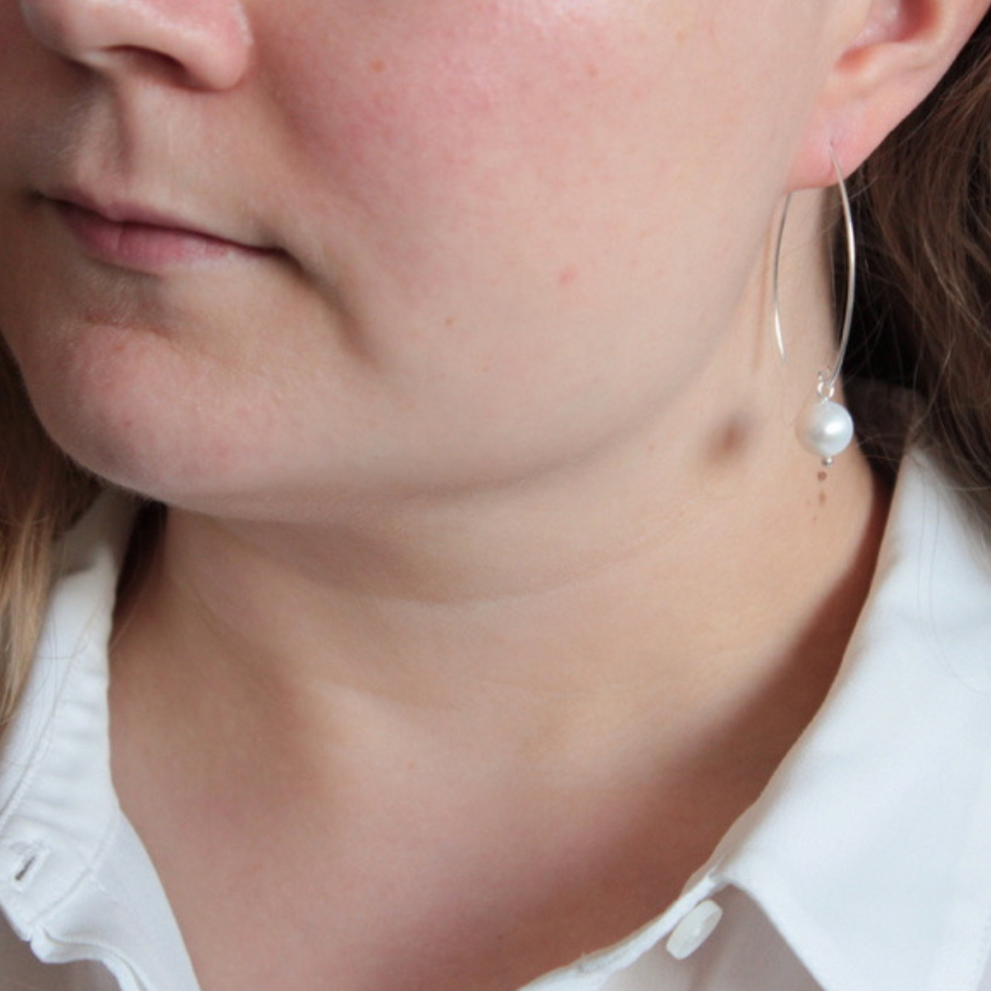 ANNA Freshwater Pearl earrings, sterling silver