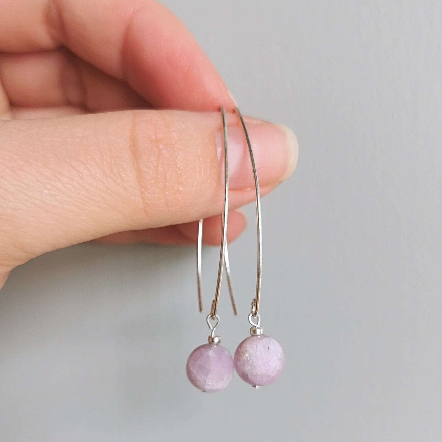 ANNA Pink Kunzite earrings, sterling silver