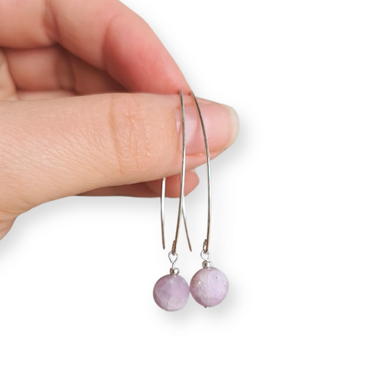 ANNA Pink Kunzite earrings, sterling silver