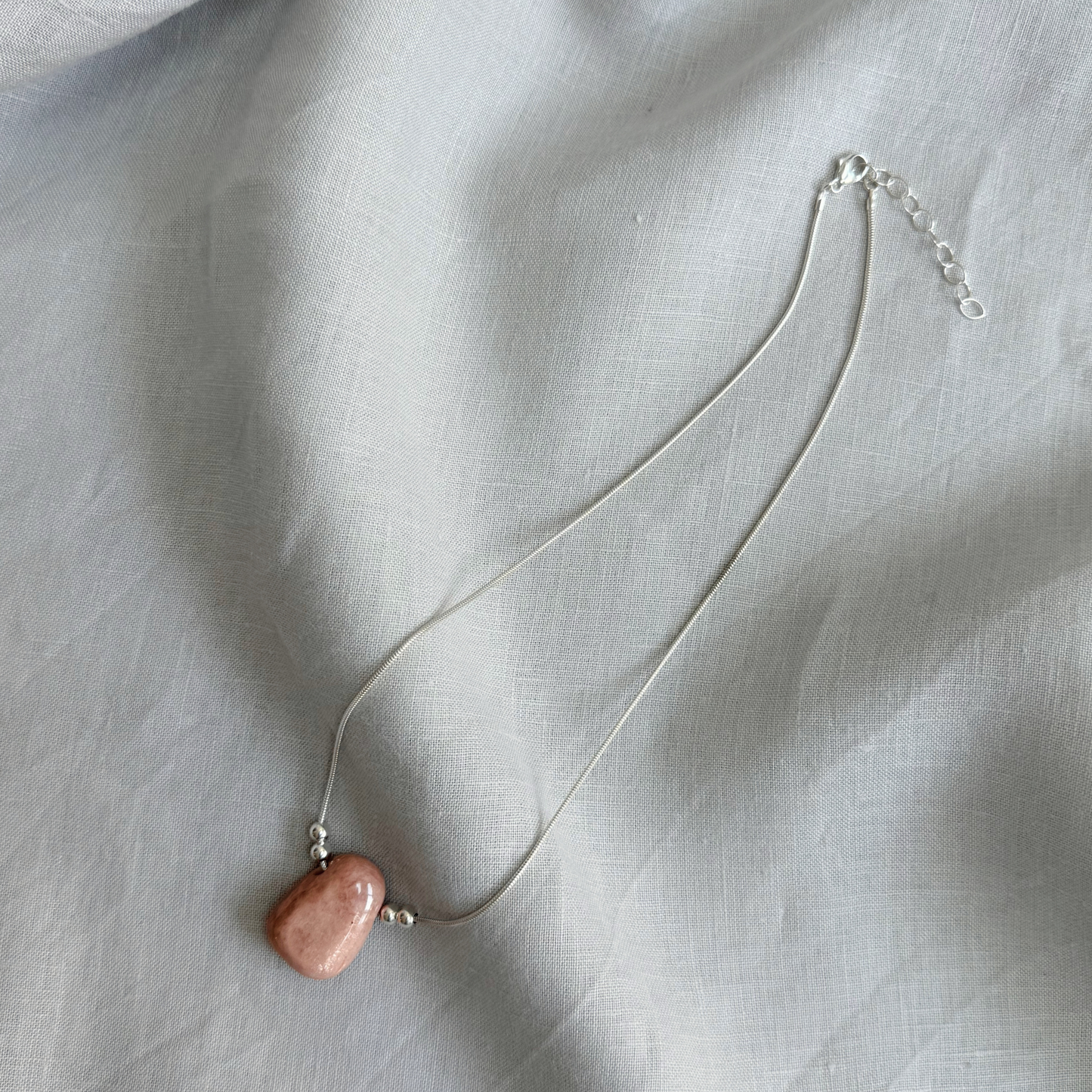 ANNI Pendant Necklace with Moonstone, Sterling Silver