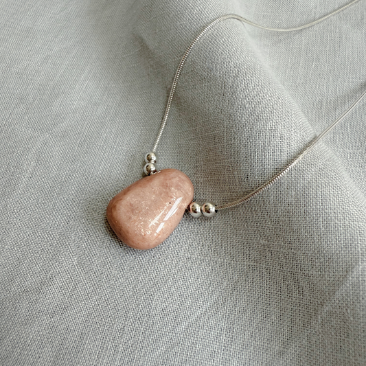 ANNI Pendant Necklace with Moonstone, Sterling Silver