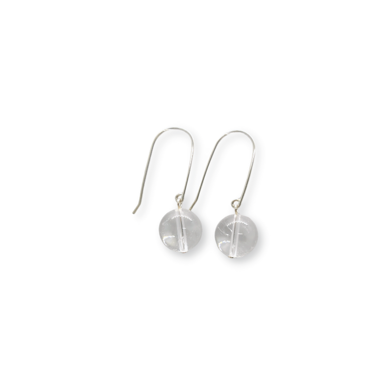 ILO Quartz earrings, sterling silver