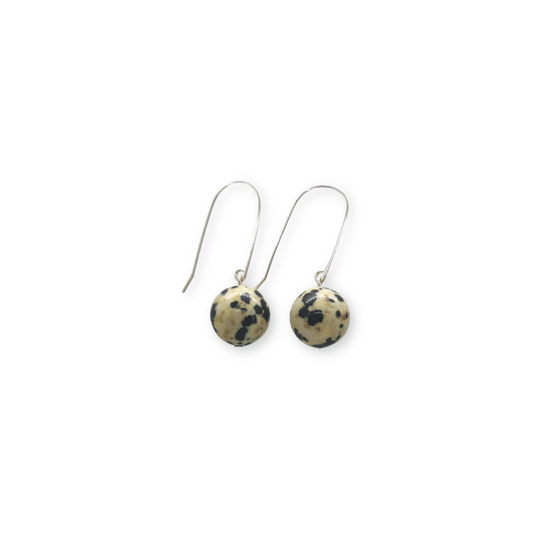 ILO Dalmatian Jasper earrings, sterling silver