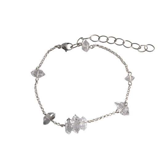 KIIA Herkimer Diamond bracelet, Sterling Silver