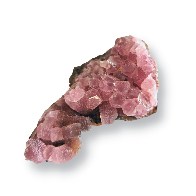 high quality rare hot pink Cobaltoan Calcite cluster 73mm long