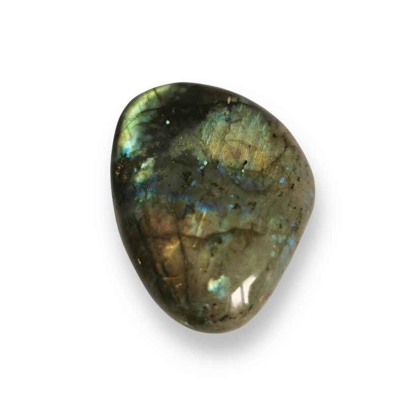 high quality polished multicoloured Labradorite palm crystal