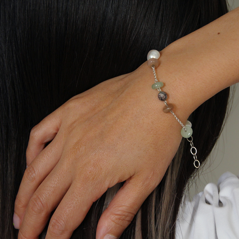 Perseverance: Aquamarine Crystal Bracelet - Rei of Light Jewelry